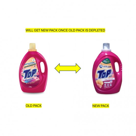 Top Liquid Laundry Detergent - Silky Miracle 3.6kg x 4 - Carton Sales